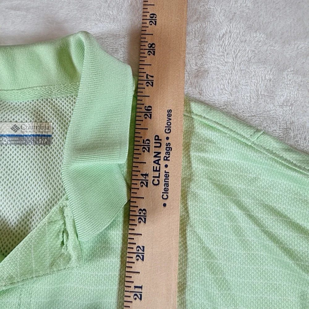 Columbia Polo Men's Sz S Green PFG Omni-Shade Shirt Fishing Hunting Outdoor